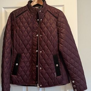 Barbour Yarrow Quilt Jacket  UK 14 / US 10 Black Cherry/ Renaissance Floral